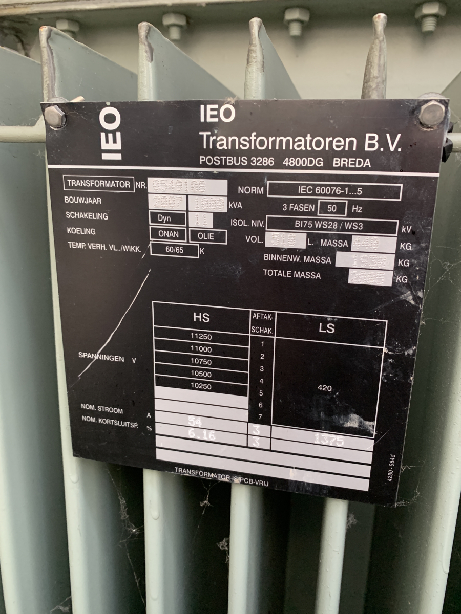 1000 kVA transformator station AKA MKP1000A bj 2016