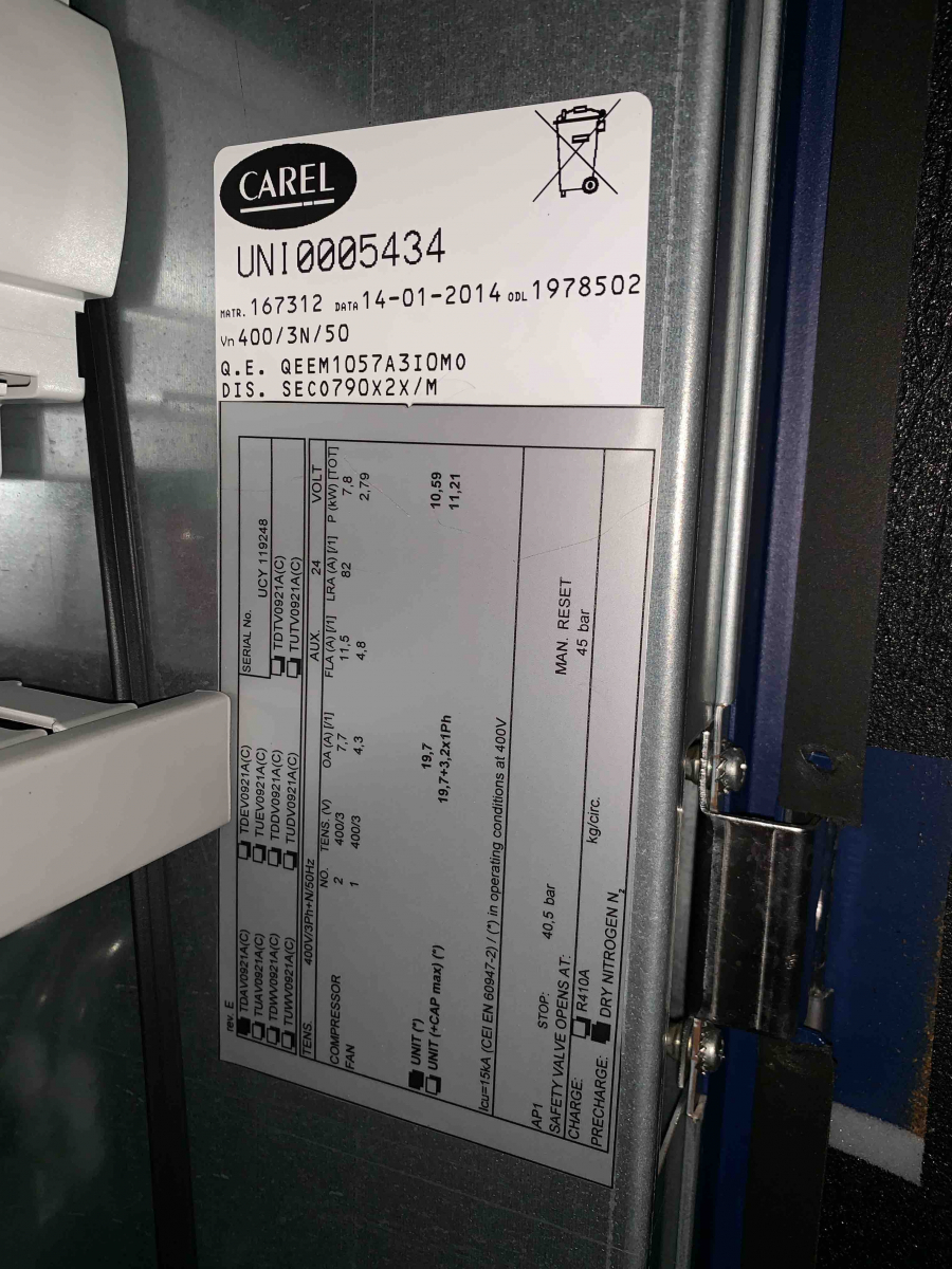2x Schneider Uniflair TDAV0921 computerruimte airco