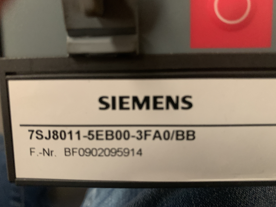 5x Siemens Siprotec 7SJ8011 relais