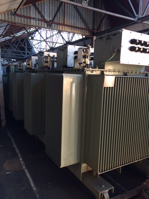 5x 2000 kVA 33 kV / 400 Volt CG Power Pauwels transformator 2013 NIEUW